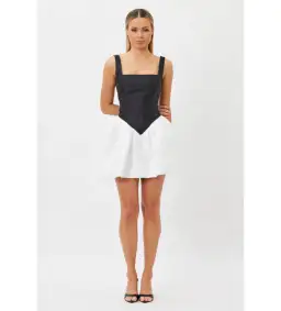 Bianca & Bridgett Alba Mini Dress Black/White Size 12  for rent on The Volte - image 1