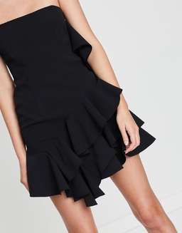 By Johnny Lily Strapless Flounce Mini Dress Black Size 6 for rent on The Volte - image 4