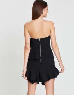 By Johnny Lily Strapless Flounce Mini Dress Black Size 6 for rent on The Volte - image 3
