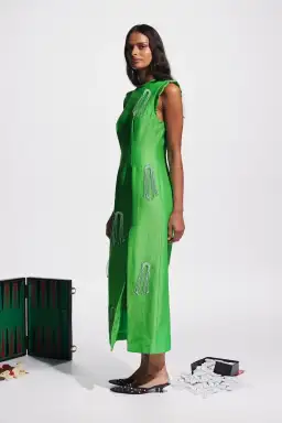 Alemais Dazzle Midi Dress Green Size AU 10 for rent on The Volte - image 2