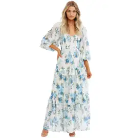 Spell Rose Garden Maxi Dress in Sapphire Size AU 6 for rent on The Volte - image 1