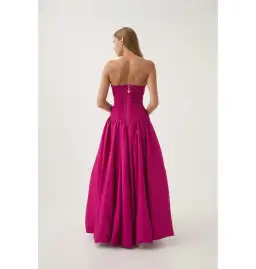 Aje Violette Bubble Hem Maxi Dress Deep Magenta Size L / AU 12 for rent on The Volte - image 2