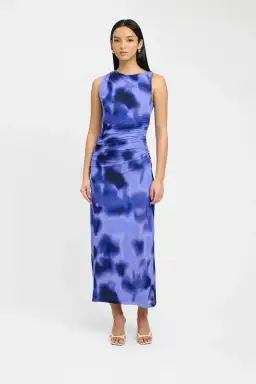 Kookai Poppy Purple Print Maxi Dress Poppy Size 8
