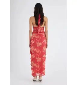 BENNI  Penelope Halter Maxi Dress Hibiscus Floral Size 8 for rent on The Volte - image 2