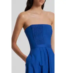 Scanlan Theodore Parachute Bustier Dress Blue Size 8 for rent on The Volte - image 2