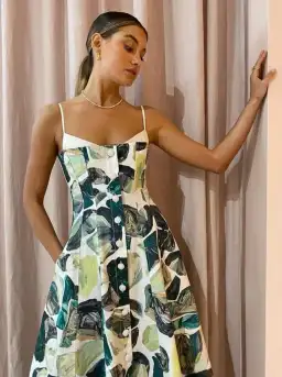 Alemais Siena Bandeau Midi Dress Print Size 8 for rent on The Volte - image 3