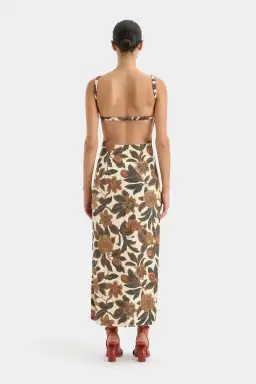 Sir The Label Primrose Ruched Midi Dress Ivory Tapestry Size 2/Au 10 for rent on The Volte - image 3