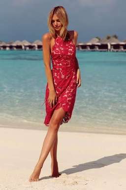 Lover Rosebud Halter Dress for rent on The Volte - image 2