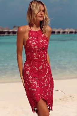 Lover Rosebud Halter Dress for rent on The Volte - image 4