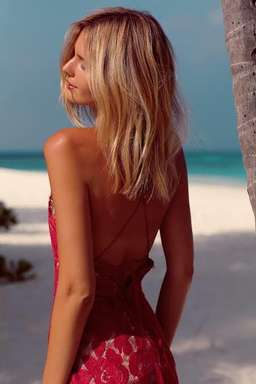 Lover Rosebud Halter Dress for rent on The Volte - image 3