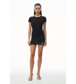 Alexander Wang Crewneck Mini Dress Black Size 6 for rent on The Volte - image 1