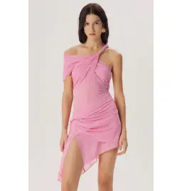 Ronny Kobo Izel Mini Dress Pink Carnation Size AU 8 for rent on The Volte - image 1