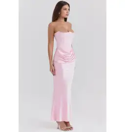 House Of CB Persephone Corset Dress In Rose Shadow Size AU 8  for rent on The Volte - image 2