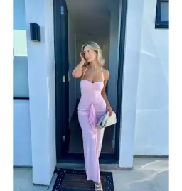 Natalie Rolt Shontae Gown in Pink Size 3 / AU 12  for rent on The Volte - image 1