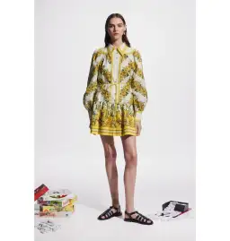 Alemais Gisela Mini Dress Print Size AU 10