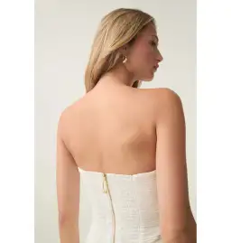 Aje Violette Bubble Hem Mini Dress in Ivory Size AU 12 for rent on The Volte - image 3