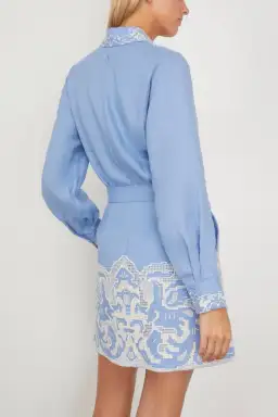 Alemais Arion Mini Dress Cornflower Blue Size AU 10  for rent on The Volte - image 7