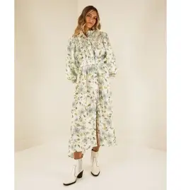 Palm Noosa Apollo Maxi Dress Blue Field Floral Size AU 8 for rent on The Volte - image 1