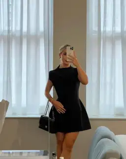 Odd Muse Cap Sleeve Mini Dress Black Size XS / AU 6  for rent on The Volte - image 5