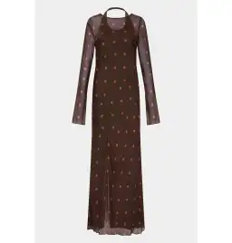 Sir The Label Toni Long Sleeve Dress in Chocolate Polka Dot Size 1 / AU 8 for rent on The Volte - image 7