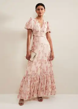 Phase Eight Genette Jacquard Pink Dress Pink Size 20 for rent on The Volte - image 1