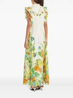 Alemais Constance Midi Ruffle Dress Floral Size 8 AU  for rent on The Volte - image 3