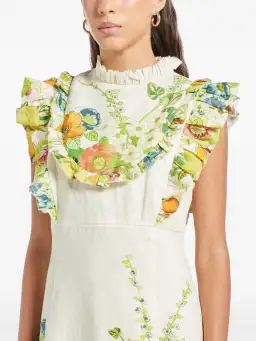 Alemais Constance Midi Ruffle Dress Floral Size 8 AU  for rent on The Volte - image 2