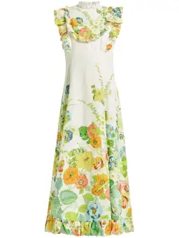 Alemais Constance Midi Ruffle Dress Floral Size 8 AU  for rent on The Volte - image 15