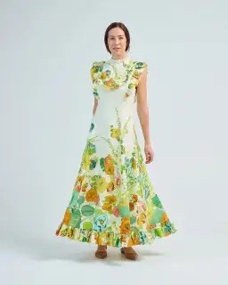 Alemais Constance Midi Ruffle Dress Floral Size 8 AU  for rent on The Volte - image 10