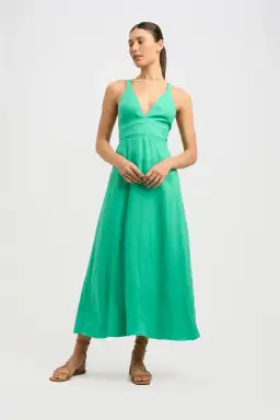 Kookai Tahiti Vee Dress Island Green Size S (AU 8)