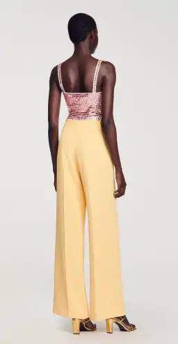 Sandro Pleated Pants Yellow Size 36 / AU 8 for rent on The Volte - image 2