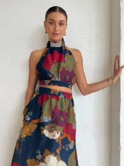 Sir the Label Bonita Halter Top and Maxi Skirt Set Floral Size 6 for rent on The Volte - image 2