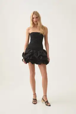 Aje Violette Bubble Hem Mini Dress Black Size AU 4 for rent on The Volte - image 1