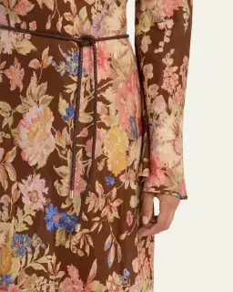 Zimmermann August Bias Maxi Dress Chocolate Floral Size 4 / AU 16 for rent on The Volte - image 6