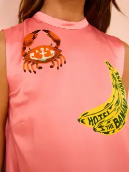 Alemais Paradiso Silk Midi Dress Pink Multi Size 10 AU for rent on The Volte - image 17