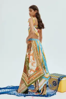 Alemais Samaki Scarf Top & Paradiso Silk Scarf Skirt Set Multi Size 10 AU for rent on The Volte - image 3