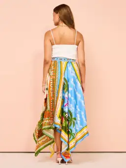 Alemais Samaki Scarf Top & Paradiso Silk Scarf Skirt Set Multi Size 10 AU for rent on The Volte - image 10