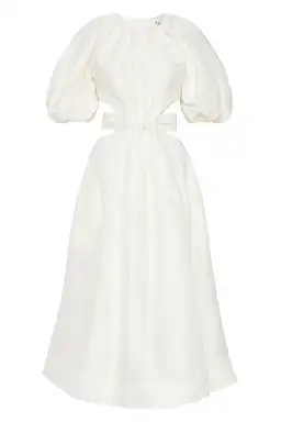Aje Mimosa Cutout Midi Dress In Ivory Size 10 for rent on The Volte - image 5