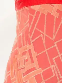 Manning Cartell Floral Fusion Velvet Slip Mini Dress Flamingo Red Size 10 for rent on The Volte - image 4