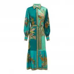 Alemais Franca Silk Shirtdress Multi Size 16 for rent on The Volte - image 3
