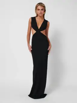 Effie Kats Valencia Gown In Black Size S / AU 8 for rent on The Volte - image 1