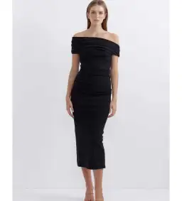 Pasduchas Evie Shoulder Dress Black Size 14  for rent on The Volte - image 1