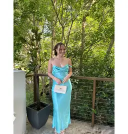 Natalie Rolt Tatiana Dress in Turquoise Size 1 / AU 8