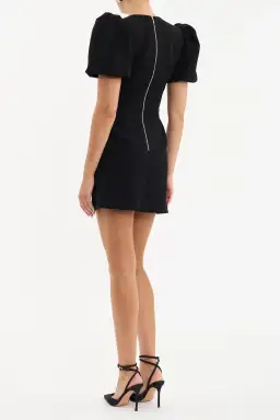 Rebecca Vallance Sirene Puff Sleeve Mini Dress Black Size 8 for rent on The Volte - image 3