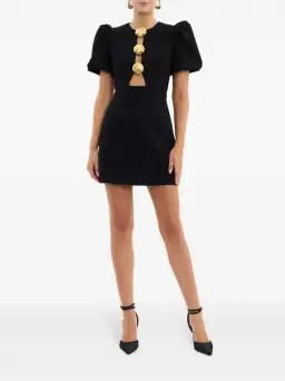 Rebecca Vallance Sirene Puff Sleeve Mini Dress Black Size 12 for rent on The Volte - image 2
