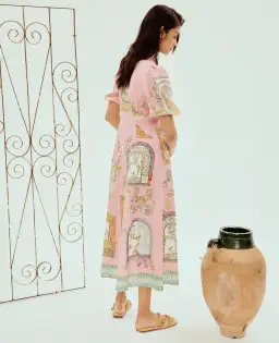 Alemais Monte Midi Dress Pink Size 10  for rent on The Volte - image 3