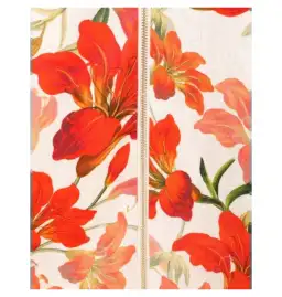 Zimmermann Tranquillity Floral Linen Midi Dress in Red Lily Print Size AU 8 for rent on The Volte - image 4