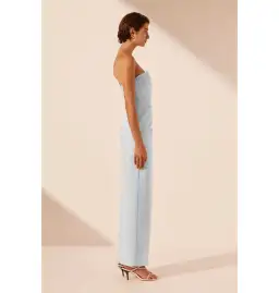 Shona Joy Lani Strapless Draped Maxi Dress Sky Size AU 12 for rent on The Volte - image 3