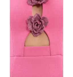 Rebecca Vallance Aubree Flower Mini Dress in Rose Size AU 12 for rent on The Volte - image 4