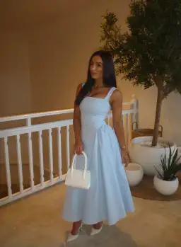 House of CB Dorothy Midi Sundress Italian Azure Size XS / AU 6 for rent on The Volte - image 6